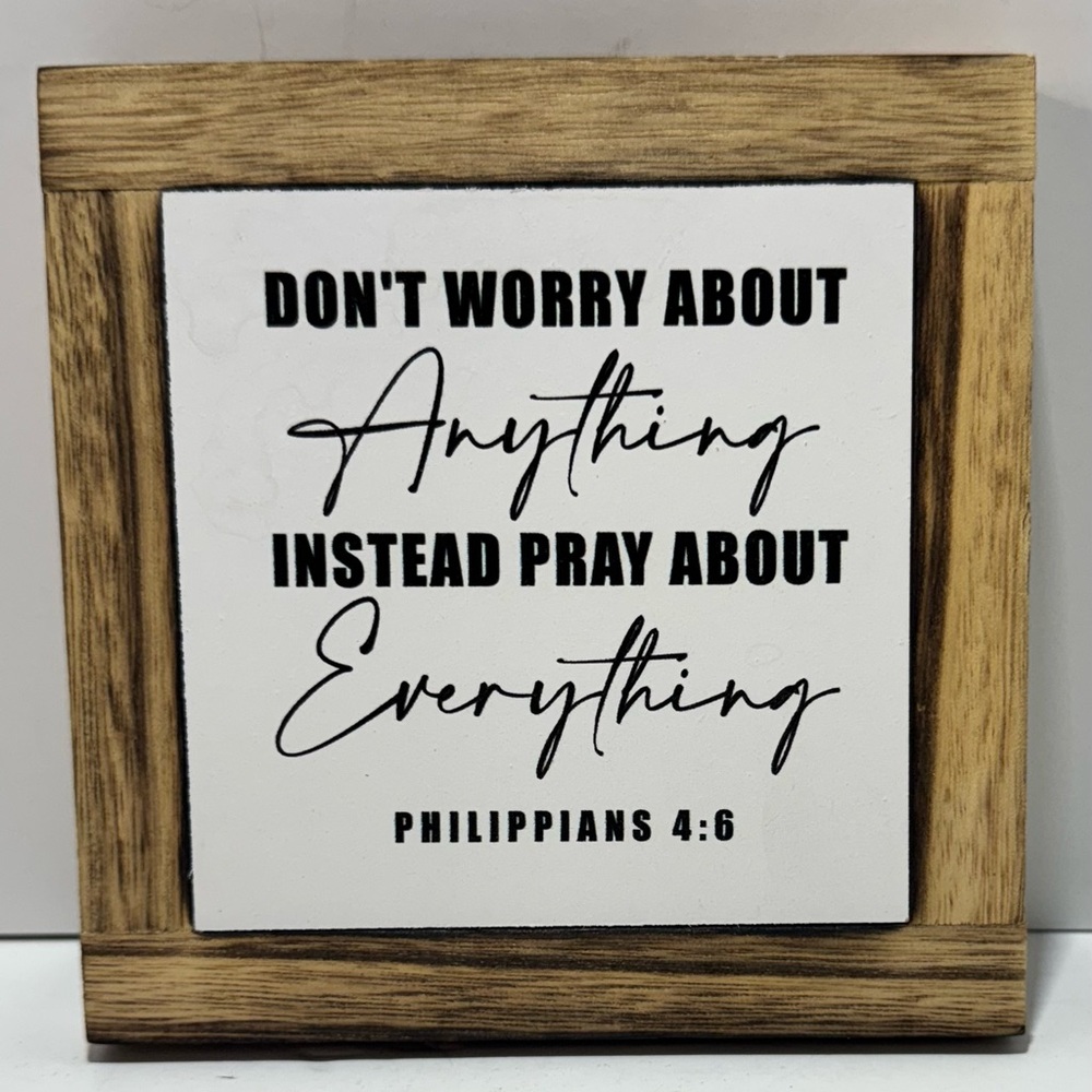 Rustic Wooden Wall Sign with Inspirational Quote